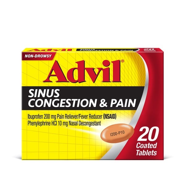 Cold, Flu & Allergy Advil Sinus Congestion and Pain Medicine hero