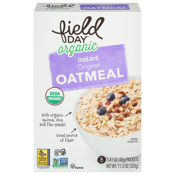 Hot Cereal & Pancake Mixes FIELD DAY Oatmeal, Organic, Instant, Original hero