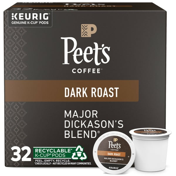 Coffee Peet's Coffee Major Dickason's Blend, Dark Roast K-Cup Pods hero