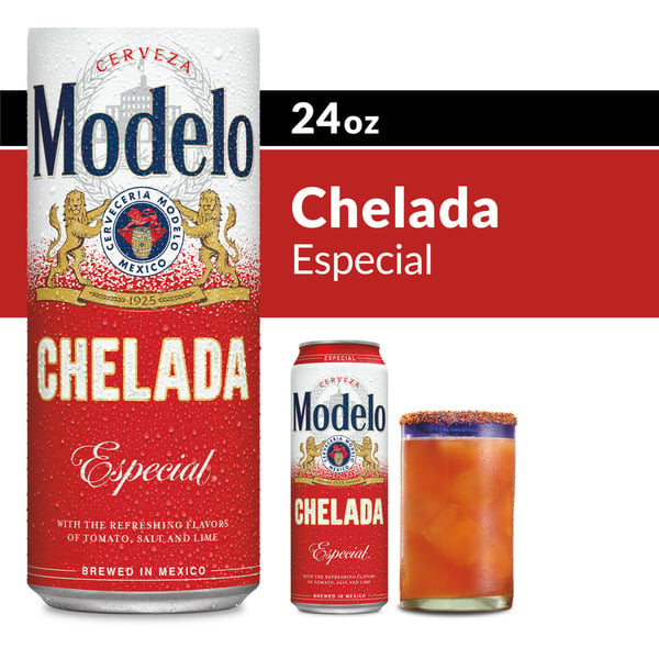 Beer Modelo Chelada Especial Mexican Import Flavored Beer Can hero