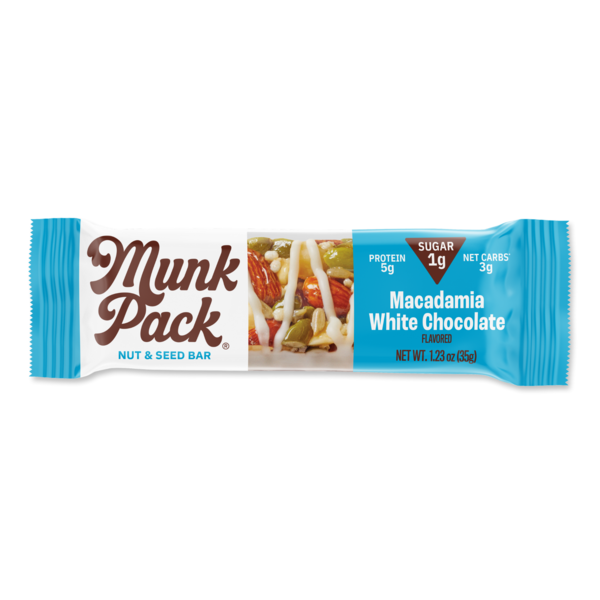 Candy & Chocolate Munk Pack Macadamia White Chocolate Nut & Seed Bars hero