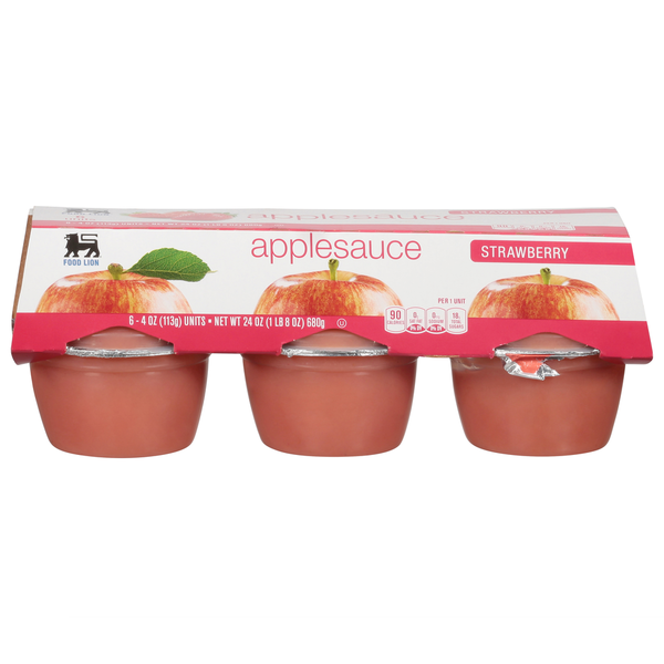 Canned Fruit & Applesauce Food Lion Strawberry Applesauce hero