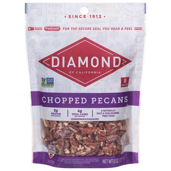 Nuts, Seeds & Dried Fruit Diamond Pecans, Chopped hero