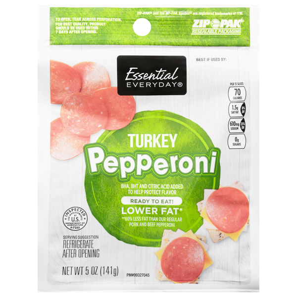 Lunch Meat Essential Everyday Pepperoni, Turkey hero