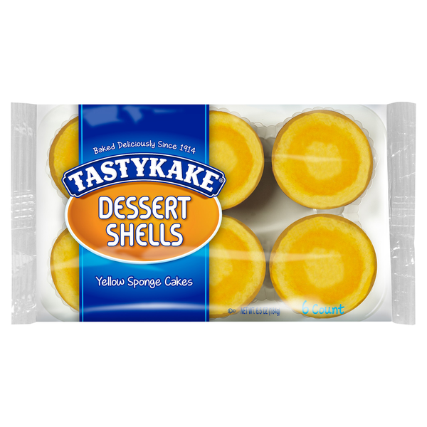 Cookies & Cakes Tastykake Sponge Cakes, Yellow, Dessert Shells hero