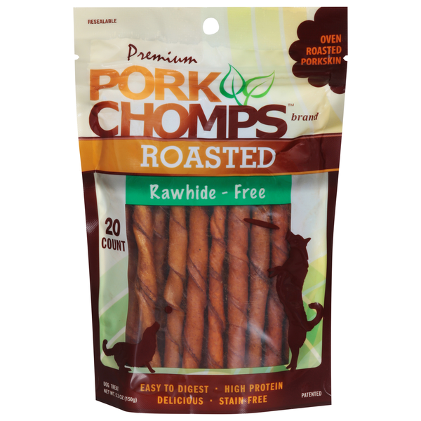 Dog Food & Care Pork Chomps Dog Treat, Roasted, Rawhide-Free hero