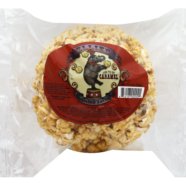 Popcorn & Jerky Ellies Popcorn Ball, Good to Eat Caramel hero