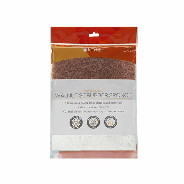 Cleaning Products Full Circle In A Nutshell, Walnut Scrubber Sponge hero