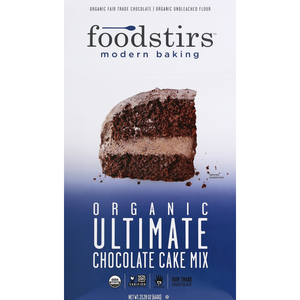 Doughs, Gelatins & Bake Mixes Foodstirs Cake Mix, Organic, Ultimate Chocolate hero