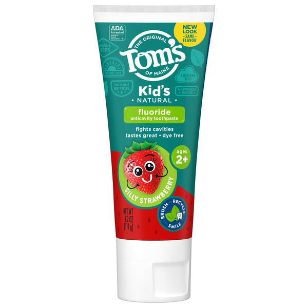 Oral Hygiene Tom's of Maine Natural Toothpaste, Silly Strawberry hero