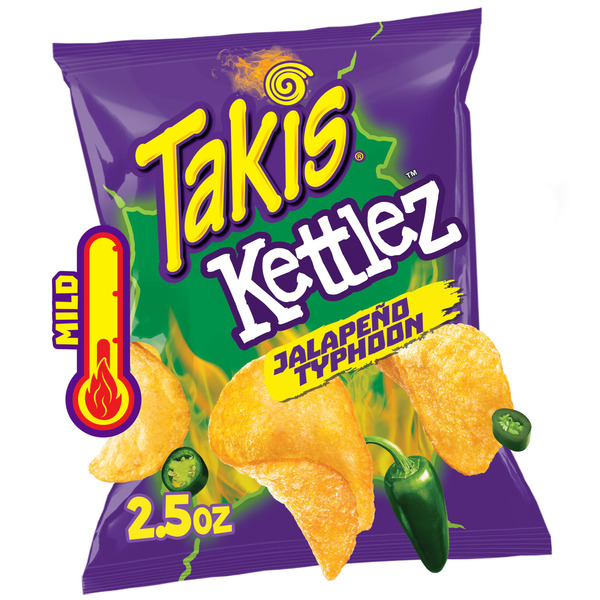 Chips & Pretzels Takis Kettlez Jalapeno Typhoon Kettle-Cooked Potato Chips Bag hero