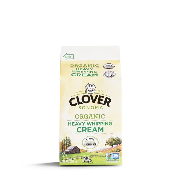 Cream Clover Sonoma Organic Heavy Whipping Cream Pint hero