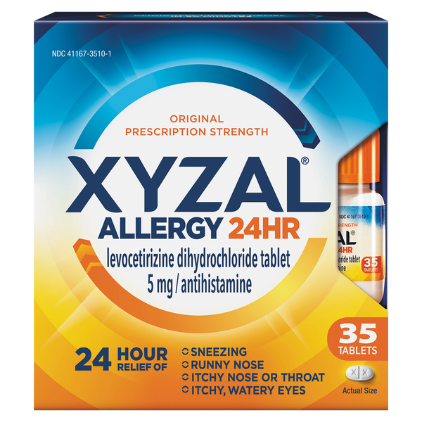 Allergy Xyzal Allergy, 24 Hr, Original Prescription Strength, 5 mg, Tablets hero