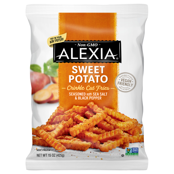 Frozen Appetizers & Sides Alexia Fries, Crinkle Cut, Sweet Potato, Sea Salt & Black Pepper hero