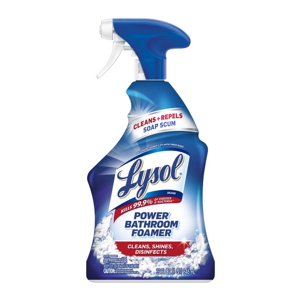 Cleaning Products and Supplies Lysol Disinfecting Power Foam Cleaner for Bathrooms, Showers, Tubs hero