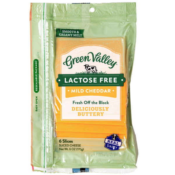 Packaged Cheese Green Valley Creamery Lactose Free Mild Cheddar Slices hero