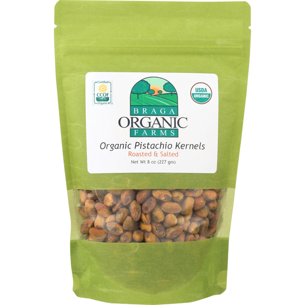 Nuts, Seeds & Dried Fruit Braga Organic Farms Pistachio Kernels hero