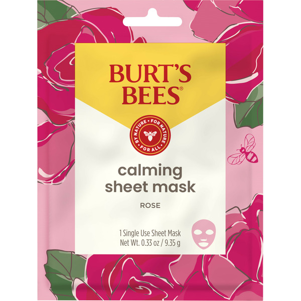 Facial Care Burt's Bees Calming Sheet Mask with Rose, 99% Natural Origin hero