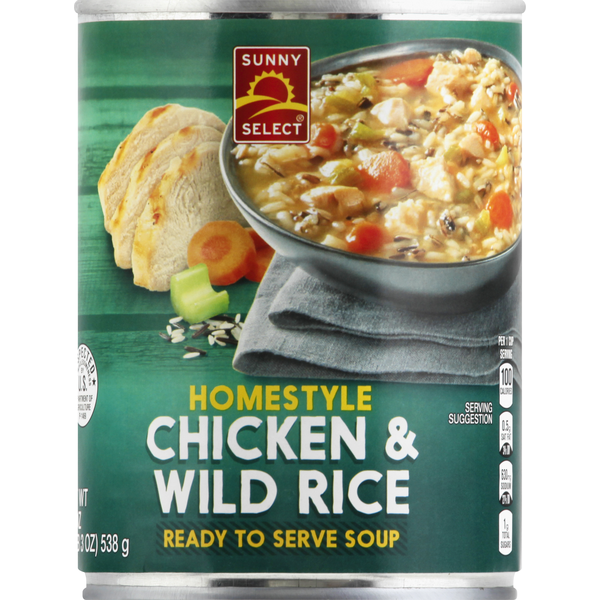 Sunny Select Soup, Chicken & Wild Rice, Homestyle hero