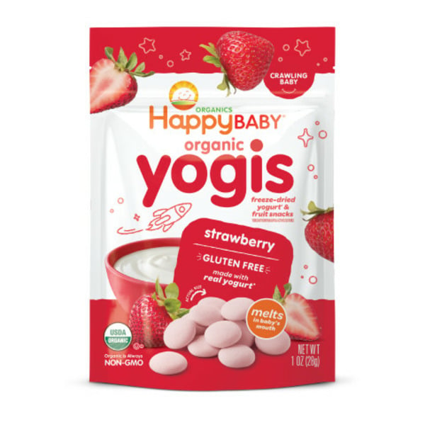 Baby Food & Formula Happy Baby Organics Organic Yogis Freeze-Dried Yogurt & Fruit Snacks Strawberry hero