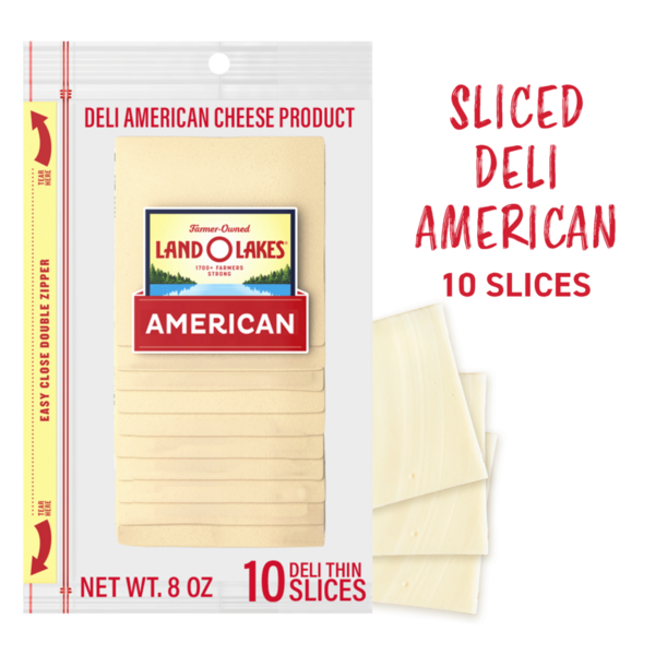 Packaged Cheese Land O Lakes Sliced White Deli American Cheese Product hero