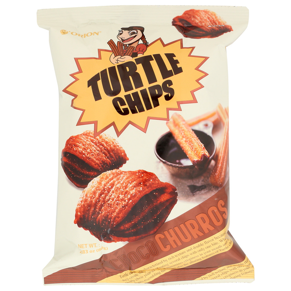 Orion Turtle Chips Choco Churros 7P (M) 1/19. hero