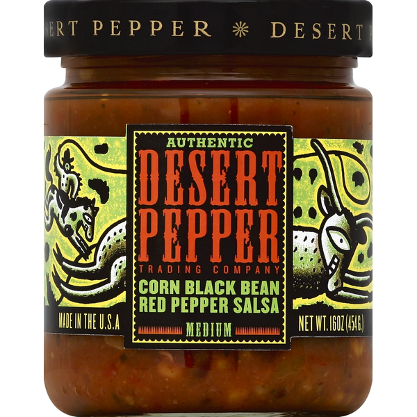 Preserved Dips & Spreads Desert Pepper Trading Co. Salsa, Corn Black Bean Red Pepper, Medium hero