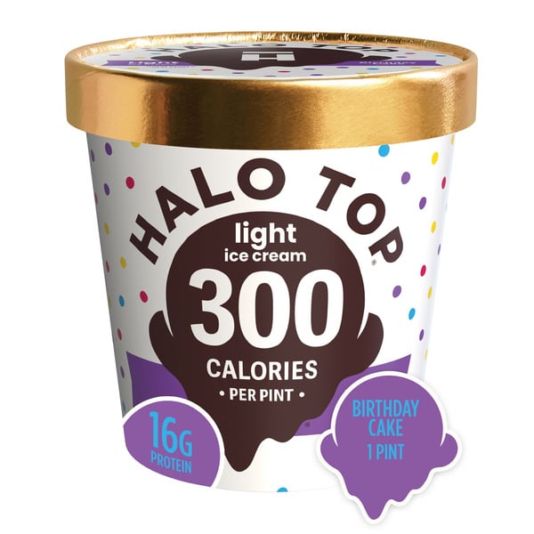 Ice Cream & Ice Halo Top Birthday Cake hero