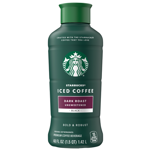 Coffee Starbucks Iced Coffee, Dark Roast, Unsweetened, Black hero