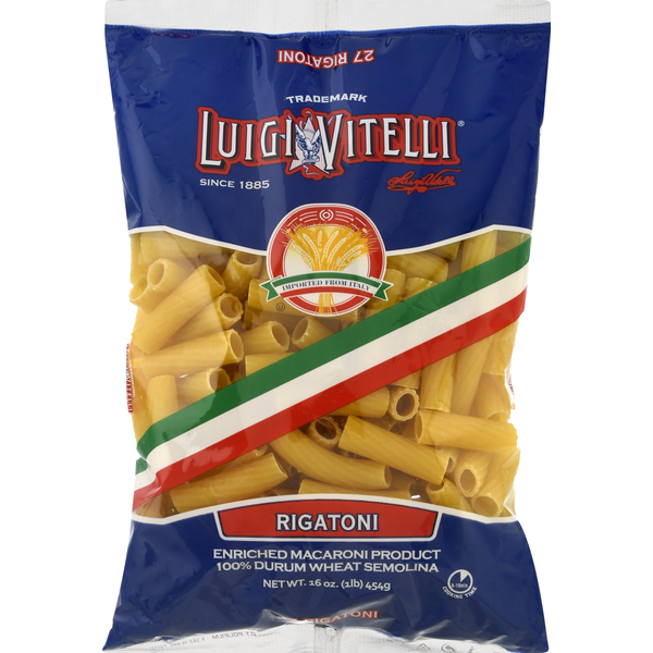 Dry Pasta Luigi Vitelli Pasta, Rigatoni hero