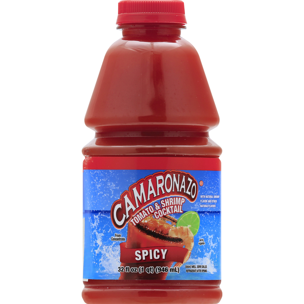 Refrigerated Camaronazo Tomato & Shrimp Cocktail, Spicy hero