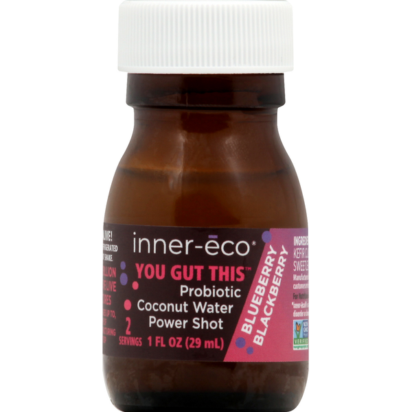 Refrigerated Inner Eco Coconut Water, Probiotic, Blueberry/Blackberry hero