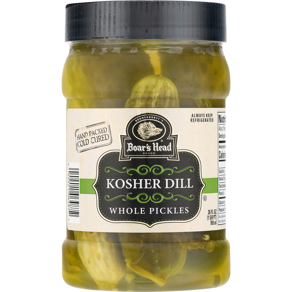 Pickled Goods & Olives Boar's Head Whole Pickles Kosher Dill hero