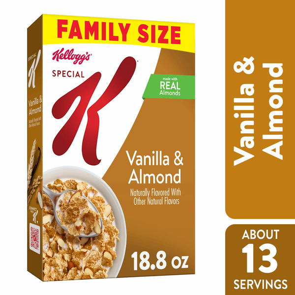 Cereal & Granola Kellogg’s Special K Cold Breakfast Cereal, 11 Vitamins and Minerals, Vanilla and Almond hero