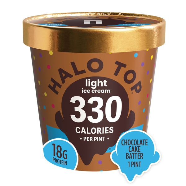 Ice Cream & Ice Halo Top Chocolate Cake Batter Light Ice Cream Pint hero