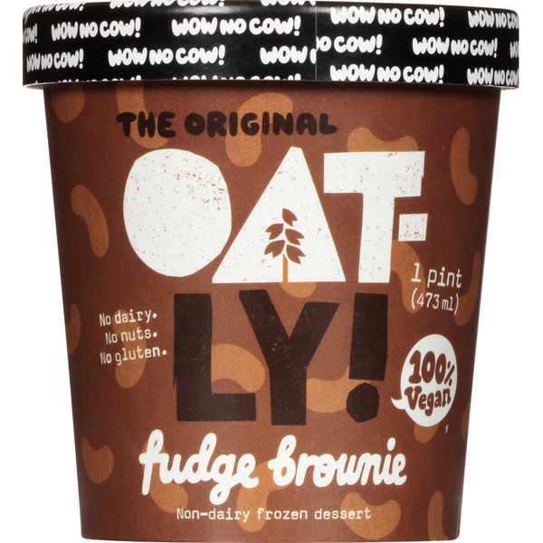 Ice Cream & Ice Oatly Frozen Dessert, Non-Dairy, Fudge Brownie hero