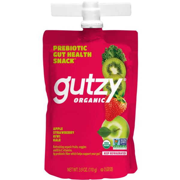 Fruit & Vegetable Snacks Gutzy Organic Strawberry Kiwi & Kale with Prebiotics hero