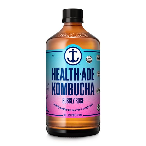 Refrigerated Health-Ade Kombucha, Organic, + Tone It Up, Bubbly Rose hero