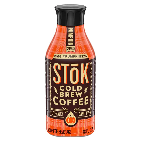 STōK Pumpkin Creamed Cold Brew Coffee, Creamy, Sweetened, Pumpkin Spice Coffee Drink, hero