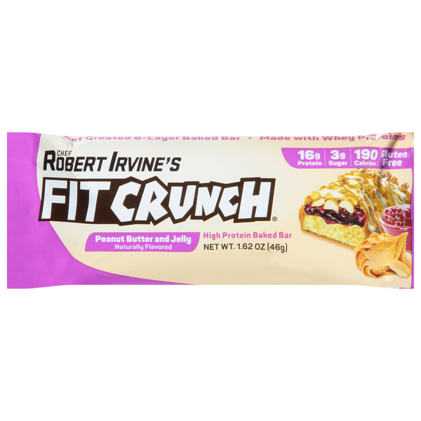 Energy & Granola Bars FitCrunch High Protein Bar, Baked, Peanut Butter and Jelly hero