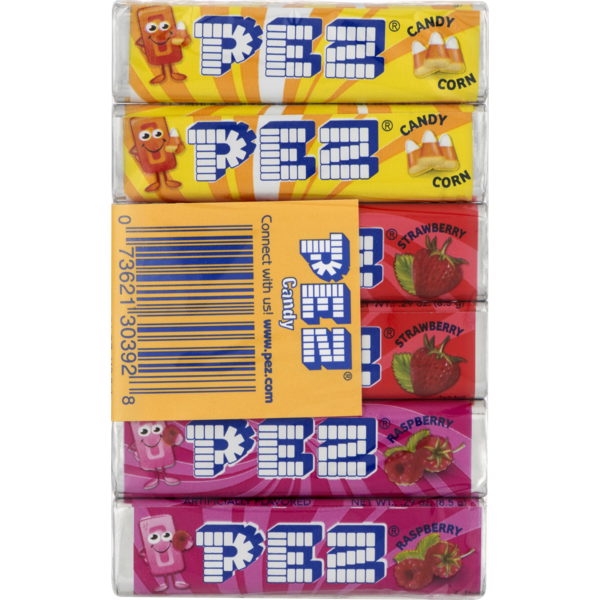 Candy & Chocolate PEZ Candy, Corn, Strawberry, Raspberry, Wrapper hero