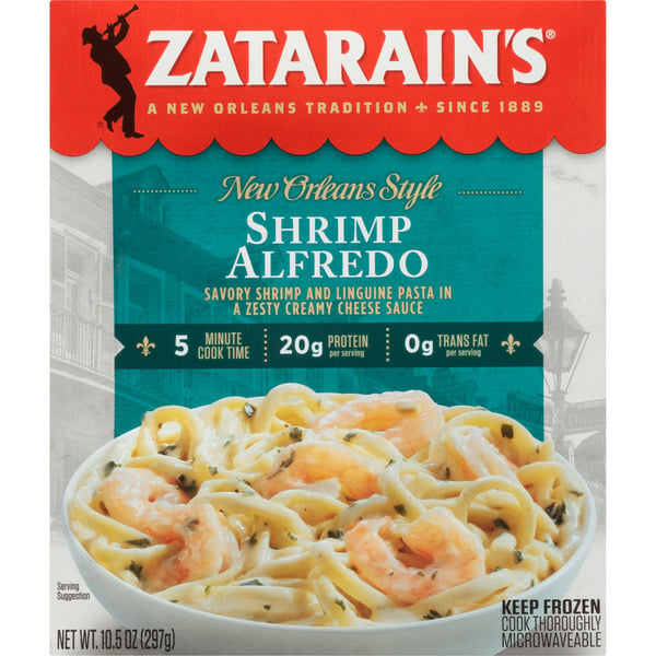 Frozen Meals Zatarain's Frozen Shrimp Alfredo hero