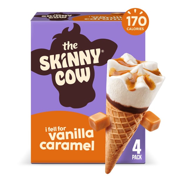 Ice Cream & Ice Skinny Cow Next Level Vanilla Caramel Ice Cream Cones hero