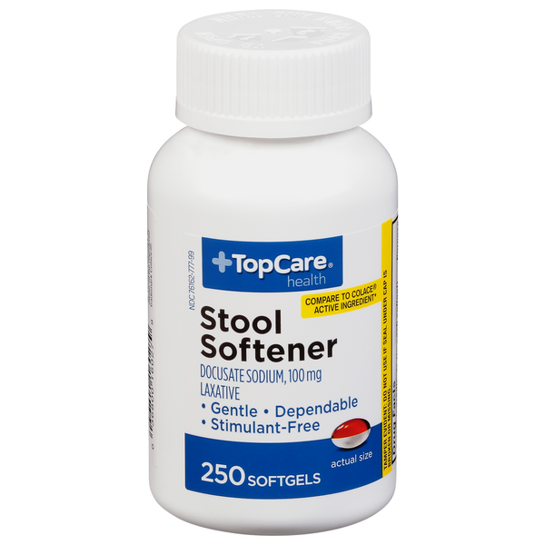 Digestion TopCare Stool Softener, 100 mg, Softgels hero