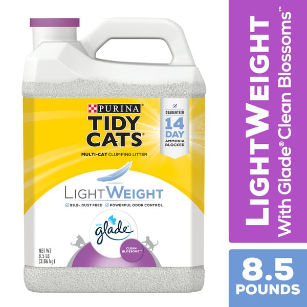 Cat Litter & Supplies Purina Tidy Cats Low Dust LightWeight Cat Litter, LightWeight Glade Clean Blossoms Multi Cat Litter hero