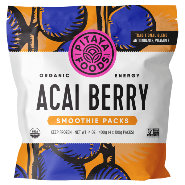 Frozen Produce Pitaya Foods Organic Acai Energy Smoothie Packs hero