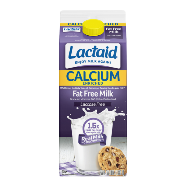 Milk Alternatives Lactaid Fat Free Milk Calcium Enriched hero