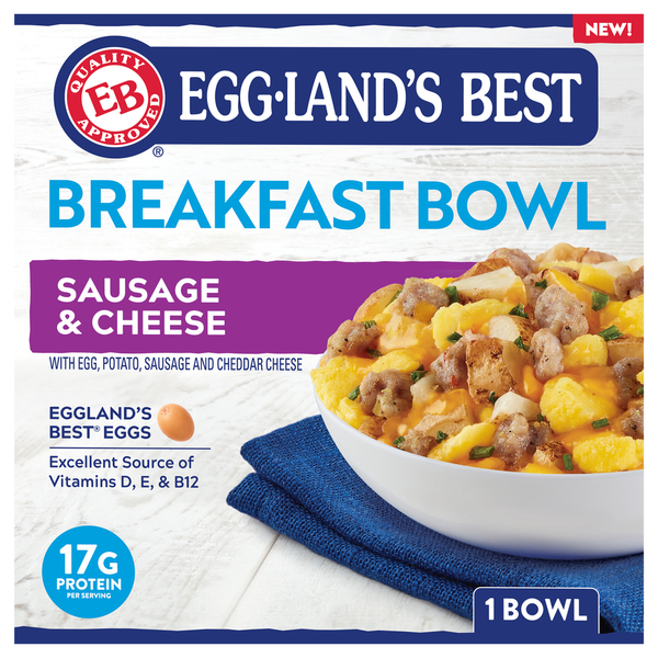 Frozen Breakfast Eggland's Best Breakfast Bowl, Sausage & Cheese hero