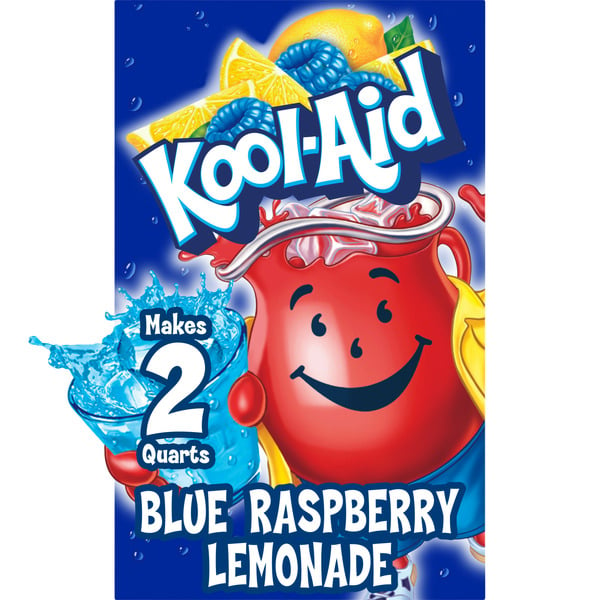 Cocoa & Drink Mixes Kool-Aid Unsweetened Blue Raspberry Lemonade Powdered Soft Drink Mix hero