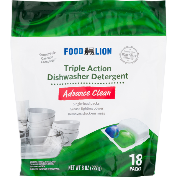 Dish Detergents Food Lion Dishwasher Detergent, Triple Action, Advance Clean hero